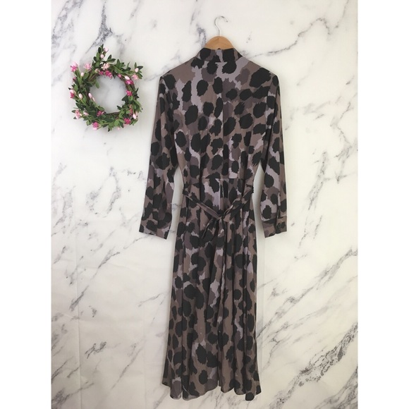 eShakti Zapelle Animal Print Crepe Maxi Dress - Picture 7 of 8